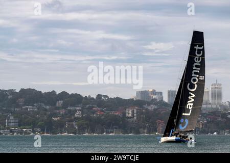 Maxi Yacht Law Connect vainqueur de la Sydney to Hobart Yacht Race 2024 Banque D'Images