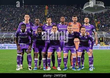 Florence, Italie. 29 décembre 2023. Formation de l'équipe ACF Fiorentina lors du match ACF Fiorentina vs Torino FC, football italien Serie A à Florence, Italie, décembre 29 2023 crédit : Independent photo Agency/Alamy Live News Banque D'Images