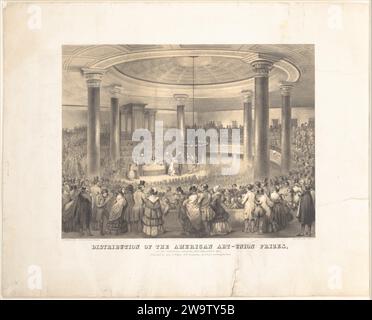 Distribution des American Art Union Prizes, au Tabernacle, Broadway, le 24 décembre 1847 1954 par John P. Ridner Banque D'Images