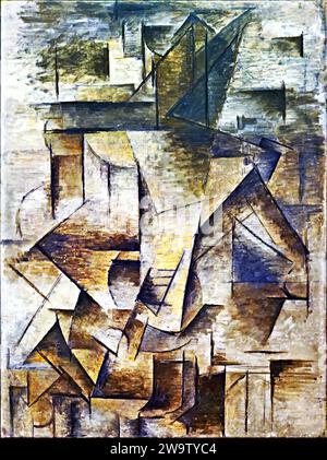 Le guitariste, 1910 Picasso, Pablo Illustration de Vecteur