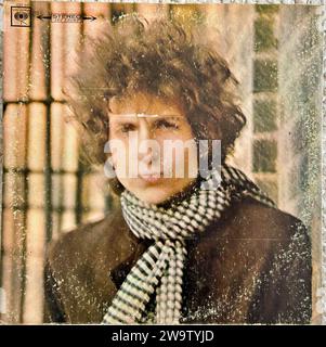 Pochettes d'album Vintage Record, Portrait de Bob Dylan, album 'Blonde on Blonde', 1966 (crédit photo : Jerry Schatzberg) Banque D'Images