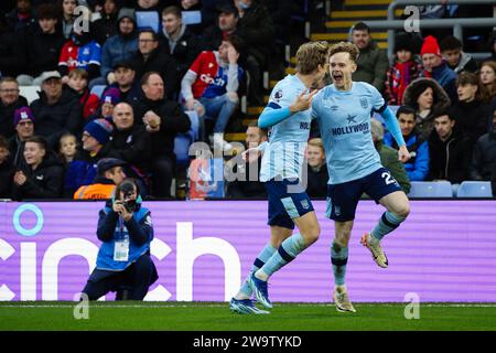 LONDRES, Royaume-Uni - 30 décembre 2023 : Keane Lewis-Potter de Brentford célèbre marquer le but d'ouverture lors du match de Premier League entre Crystal Palace FC et Brentford FC à Selhurst Park (crédit : Craig Mercer / Alamy Live News) Banque D'Images