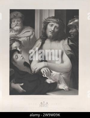 ECCE Homo, avec Ponce Pilate derrière lui à gauche, la Vierge s'évanouissant en bas à gauche, et un soldat à droite 1924 par George T. Doo Banque D'Images