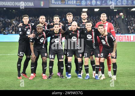 Naples, Italie. 29 décembre 2023. La formation de Monza la Serie A match entre SSC Napoli vs AC Monza au Diego Armando Maradona Stadium Credit : Independent photo Agency/Alamy Live News Banque D'Images