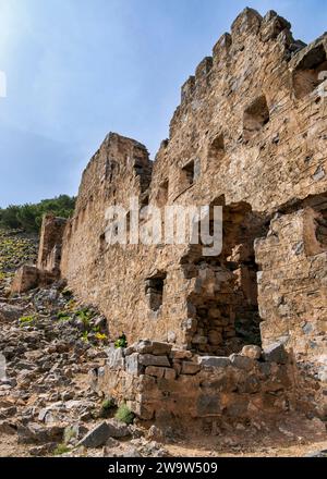 Château d'Agia Roumeli, région de la Canée, Crète, Grèce Banque D'Images