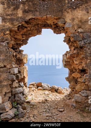 Château d'Agia Roumeli, région de la Canée, Crète, Grèce Banque D'Images