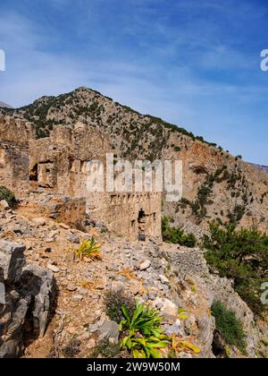 Château d'Agia Roumeli, région de la Canée, Crète, Grèce Banque D'Images
