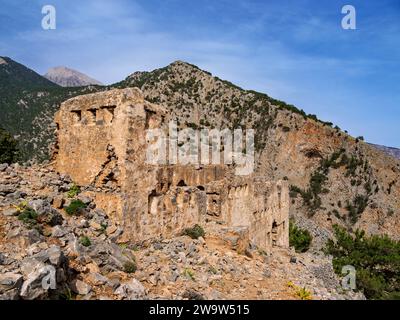 Château d'Agia Roumeli, région de la Canée, Crète, Grèce Banque D'Images