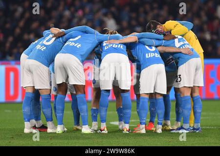 Naples, Italie. 29 décembre 2023. Joueurs de SSC Napoli lors du match de Serie A entre SSC Napoli et AC Monza au Stadio Diego Armando Maradona Naples Italie le 29 décembre 2023. Crédit : Franco Romano/Alamy Live News Banque D'Images