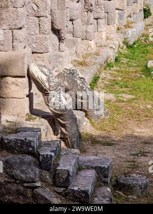 Ruines de l'ancienne Asclépieion, île de Kos, Dodécanèse, Grèce Banque D'Images