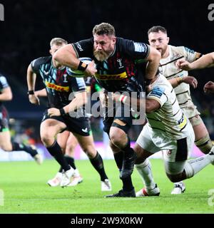 Londres, Royaume-Uni. 30 décembre 2023. Londres, Angleterre, décembre 30 2023 : Irne Herbst (19 Harlequins) en action lors du match Gallagher Premiership Rugby (Big Game 15) entre Harlequins et Gloucester au Twickenham Stadium de Londres, Angleterre. (Jay Patel/SPP) crédit : SPP Sport Press photo. /Alamy Live News Banque D'Images