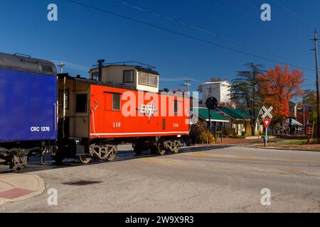 Caboose DTI 116. Detroit, Toledo et Ironton #116. Le Lebanon Mason Monroe Railroad (LM&M Railroad) propose des trajets historiques en train dans le comté de Warren Ohio d Banque D'Images