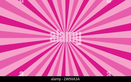 Rayon de soleil groovy. Fond de rayons du soleil. Rafale radiale. Motif Sunburst. Ligne de poutres. Rayonnez la lumière du soleil. Texture d'effet comique. Rayures pop art rétro Illustration de Vecteur