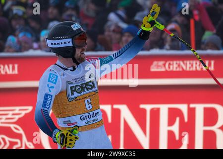 Aleksander Aamodt Kilde (NOR) participe à la coupe du monde de ski alpin Audi FIS, MenÕs descente sur la pente Saslong à Val Gardena le 16 décembre 2 Banque D'Images