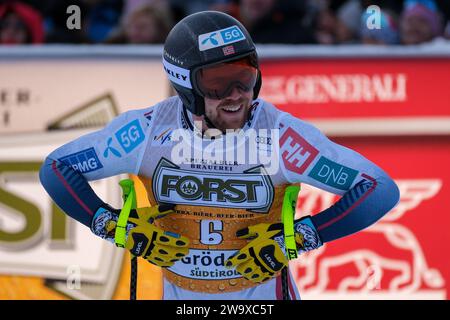 Aleksander Aamodt Kilde (NOR) participe à la coupe du monde de ski alpin Audi FIS, MenÕs descente sur la pente Saslong à Val Gardena le 16 décembre, Banque D'Images