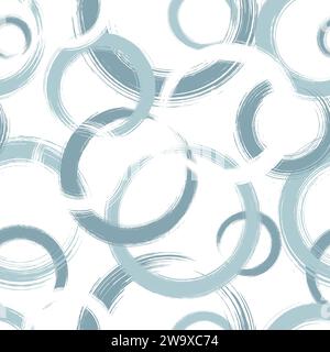 Motif sans couture géométrique abstrait. Répétition de l'arrière-plan géométrique. Fond de cercle grunge. Trait de traits de pinceau imprimé. Texture aquarelle. Répété Illustration de Vecteur