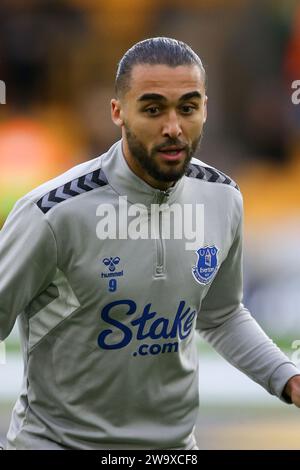 Wolverhampton, Royaume-Uni. 30 décembre 2023. Dominic Calvert-Lewin d'Everton pendant l'échauffement. Match de Premier League, Wolverhampton Wanderers contre Everton au Molineux Stadium à Wolverhampton, Angleterre, le samedi 30 décembre 2023. Cette image ne peut être utilisée qu'à des fins éditoriales. Usage éditorial uniquement, photo de Chris Stading/Andrew Orchard photographie sportive/Alamy Live News crédit : Andrew Orchard photographie sportive/Alamy Live News Banque D'Images