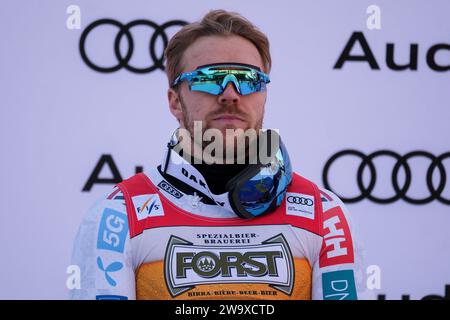 Aleksander Aamodt Kilde (NOR) participe à la coupe du monde de ski alpin Audi FIS, MenÕs descente sur la pente Saslong à Val Gardena le 16 décembre 2 Banque D'Images