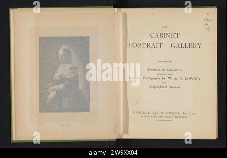 La galerie de portraits du cabinet contenant des portraits de célébrités reproduits à partir de photographies originales de W. et D. Downey, Cassell & Co., 1894 livre London paper. lin (matériel) Banque D'Images