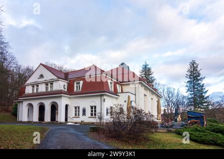 Bad Gottleuba-Berggießhübel : complexe de guérison Medianklinik avec 34 bâtiments Art Nouveau dans un parc de 28 hectares sur la pente du Helleberg, Kultu Banque D'Images