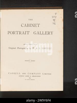 La galerie de portraits du cabinet : reproduit à partir de photographies originales de W. et D. Downey Fourth Series, Cassell & Co., livre de 1893, papier de Londres. lin (matériel) Banque D'Images