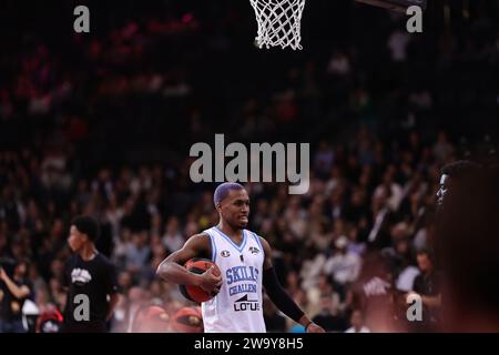 SHORT TJ (Paris) lors de l'événement All-Star Game LNB 2023, Lotus Skills Challenge Basketball le 30 décembre 2023 à l'Accor Arena de Paris, France Banque D'Images