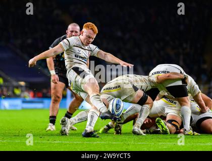 LONDRES, ROYAUME-UNI. 30 décembre 2023. Caolan Englefield de Gloucester en action lors du Big Game 15 de Harlequins vs Gloucester Rugby Gallagher Premiership Rugby R10 au Twickenham Stadium le samedi 30 décembre 2023. LONDRES ANGLETERRE. Crédit : Taka G Wu/Alamy Live News Banque D'Images