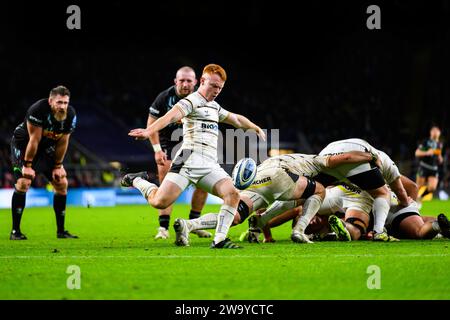 LONDRES, ROYAUME-UNI. 30 décembre 2023. Caolan Englefield de Gloucester en action lors du Big Game 15 de Harlequins vs Gloucester Rugby Gallagher Premiership Rugby R10 au Twickenham Stadium le samedi 30 décembre 2023. LONDRES ANGLETERRE. Crédit : Taka G Wu/Alamy Live News Banque D'Images