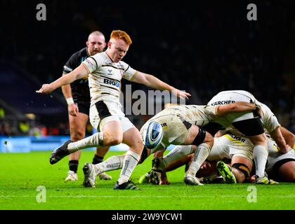 LONDRES, ROYAUME-UNI. 30 décembre 2023. Caolan Englefield de Gloucester en action lors du Big Game 15 de Harlequins vs Gloucester Rugby Gallagher Premiership Rugby R10 au Twickenham Stadium le samedi 30 décembre 2023. LONDRES ANGLETERRE. Crédit : Taka G Wu/Alamy Live News Banque D'Images