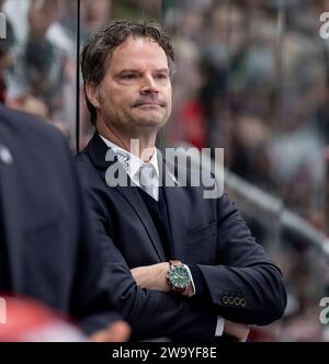 Tim Kehler (co-entraîneur, Schwenninger Wild Wings). Augsburger Panther gegen Schwenninger Wild Wings, Eishockey, DEL, 33. Spieltag, saison 2023/2024, 30.12.2023. Photo : Eibner-Pressefoto/Heike Feiner Banque D'Images