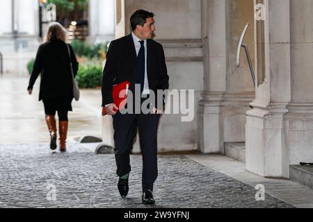 Johnny Mercer, député, ministre des anciens combattants dans le gouvernement Sunak en route pour le cabinet, Westminster, Royaume-Uni Banque D'Images