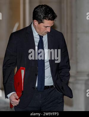 Johnny Mercer, député, ministre des anciens combattants dans le gouvernement Sunak en route pour le cabinet, Westminster, Royaume-Uni Banque D'Images