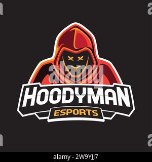 Hoodyman E Sport Gaming logo Design Illustration de Vecteur