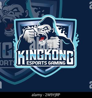 Le logo de la mascotte King Kong Illustration de Vecteur