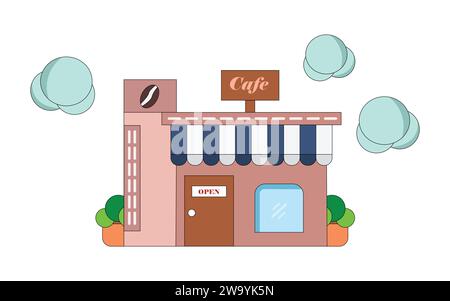 Café, café, illustration vectorielle plate Illustration de Vecteur