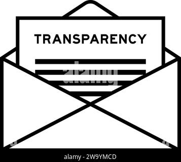 Enveloppe et lettre signe avec transparence de mot comme titre Illustration de Vecteur