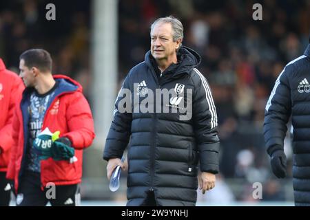 Craven Cottage, Fulham, Londres, Royaume-Uni. 31 décembre 2023. Premier League football, Fulham contre Arsenal ; Stuart Gray, entraîneur adjoint de Fulham crédit : action plus Sports/Alamy Live News Banque D'Images