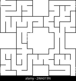 Un ensemble de quatre labyrinthes rectangulaires labyrinthes Illustration de Vecteur