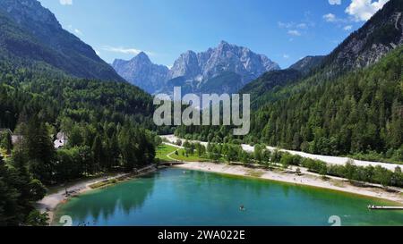 Drone photo Jasna lac, Jezero Jasna Slovénie Europe Banque D'Images