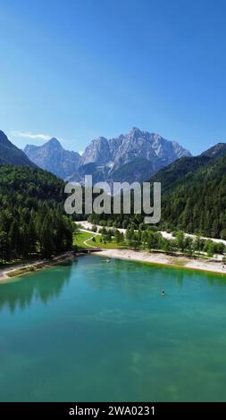 Drone photo Jasna lac, Jezero Jasna Slovénie Europe Banque D'Images