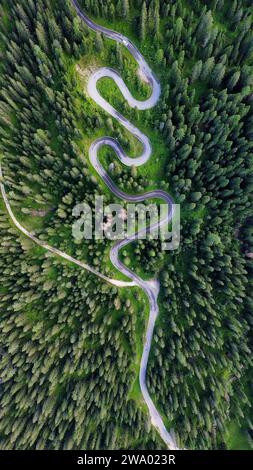 Drone photo col de Giau, passo di giau Dolomites italie Europe Banque D'Images