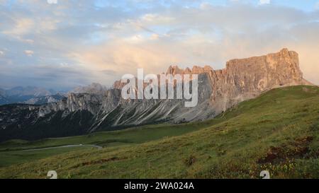 Drone photo giau Pass Dolomites Italie europe Banque D'Images