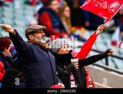 LONDRES, ROYAUME-UNI. 30 décembre 2023. Lors du Big Game 15 de Harlequins Women vs Gloucester Hartpury Women RFC - Premier15s au Twickenham Stadium le samedi 30 décembre 2023. LONDRES ANGLETERRE. Crédit : Taka G Wu/Alamy Live News Banque D'Images