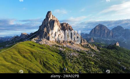 Drone photo giau Pass Dolomites Italie europe Banque D'Images