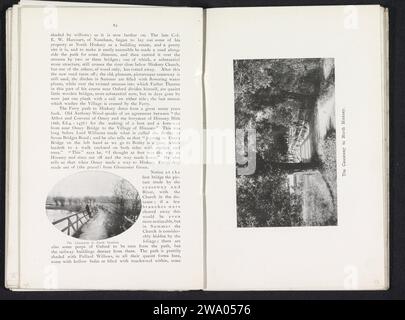 The Causeway to North Hinksey, Henry W. Taunt, c. 1907 - en 1912 ou avant impression photomécanique Oxfordshire papier route publique dans le village. pont. homme adulte Banque D'Images