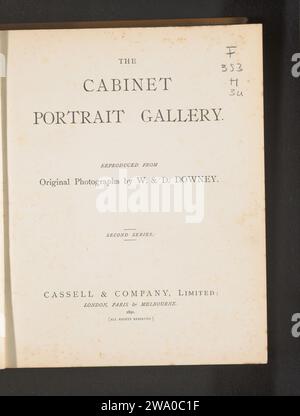 La galerie de portraits du cabinet : reproduit à partir de photographies originales de W. et D. Downey second Series, Cassell & Co., livre de 1891, papier de Londres. lin (matériel) Banque D'Images