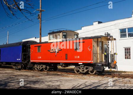 Caboose DTI 116. Detroit, Toledo et Ironton #116. Le Lebanon Mason Monroe Railroad (LM&M Railroad) propose des trajets historiques en train dans le comté de Warren Ohio d Banque D'Images