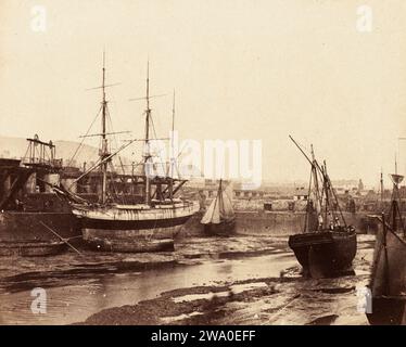 Port, Swansea, pays de Galles. Alfred Rosling. 1855. Impression d'albumen à partir d'un négatif en papier ciré. Banque D'Images
