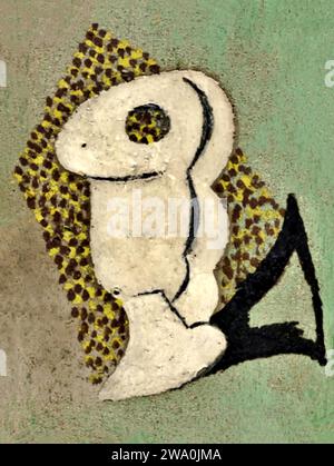 Verre 1914 (peinture) de l'artiste Picasso, Pablo (1881-1973) Espagnol. Illustration de Vecteur