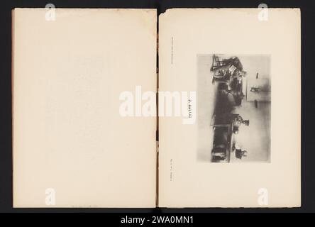 Trois hommes dans une cuisine, Paul Bayart, c. 1895 - en ou avant 1900 impression photomécanique cette impression fait partie de 8 couvertures avec 22 textes et 89 impressions sur des magazines individuels dans et entre les couvertures. papier collotype homme adulte (+ trois personnes). cuisine Banque D'Images